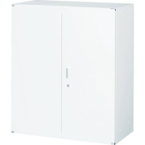 U型壁面書庫 両開き H1050 ﾀﾞｲﾔﾙ錠 ﾎﾜｲﾄ 1台画像