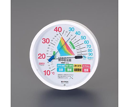 Φ120mm 熱中症指数計(温湿度計付/防雨型)画像