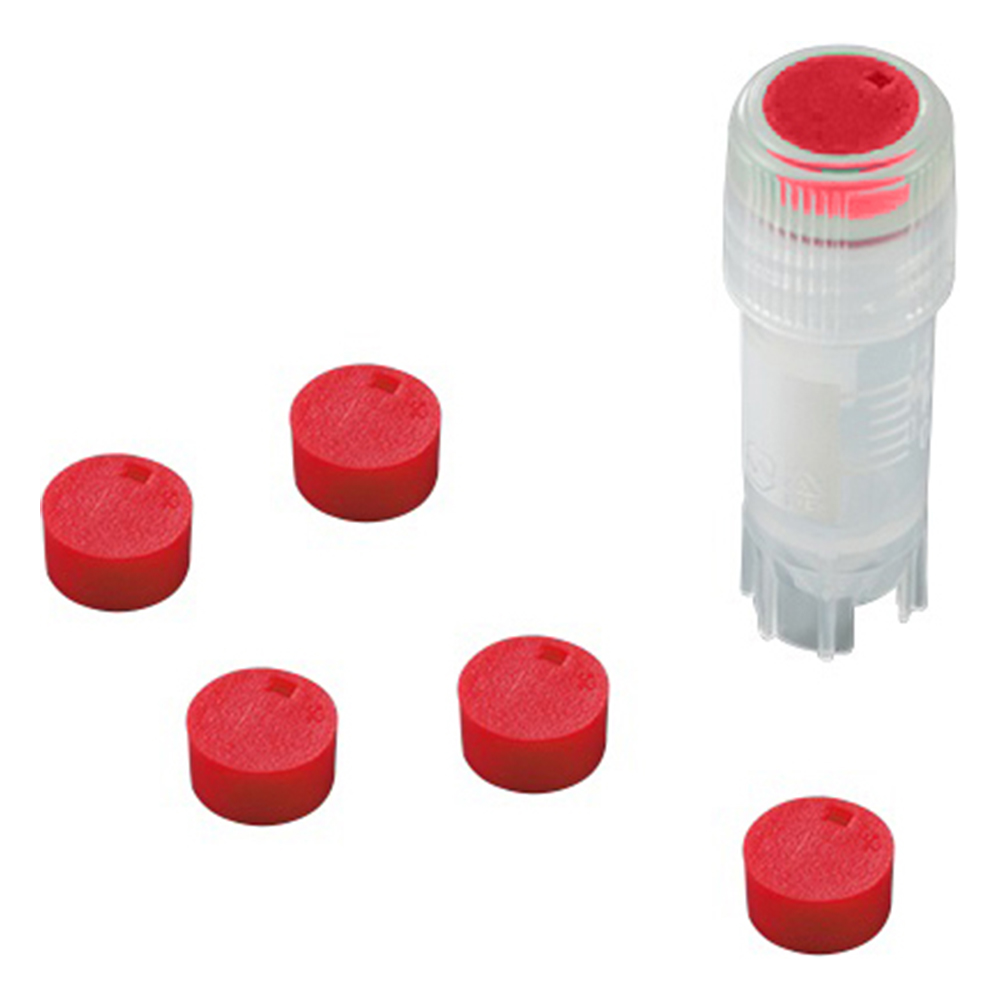 クライオバイアル用キャップインサート 赤 1袋（500個入）画像
