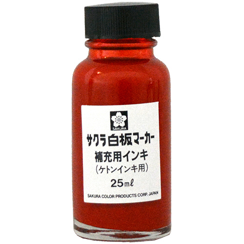 白板ﾏｰｶｰ補充ｲﾝｷ ｹﾄﾝﾀｲﾌﾟ 25ml あか 1ｾｯﾄ(10個)