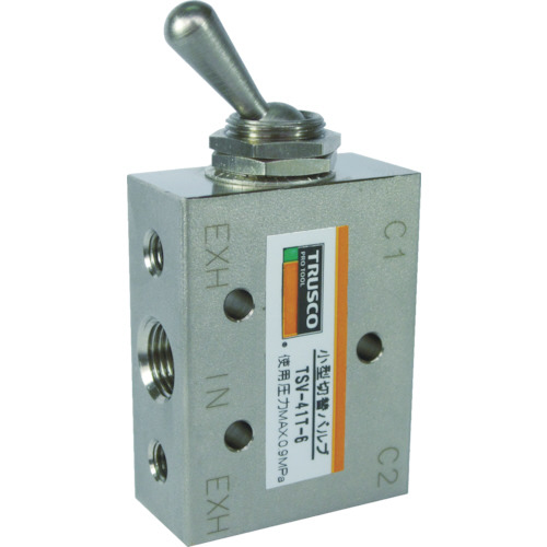 4方向小型切替ﾊﾞﾙﾌﾞ 5ﾎﾟｰﾄ 1/8 ﾄｸﾞﾙﾚﾊﾞｰﾀｲﾌﾟ 1個画像