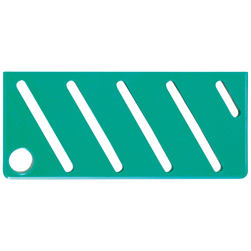 HACCP庖丁差用ｶﾗｰﾌﾟﾚｰﾄ A(斜め)ﾀｲﾌﾟ ｸﾞﾘｰﾝ 1枚画像