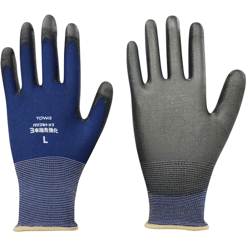 ﾄﾜﾛﾝ ｳﾚﾀﾝ背抜き手袋 ﾊﾟﾜﾌﾙﾄｯﾌﾟ3本指先強化 L 1袋(10双)画像