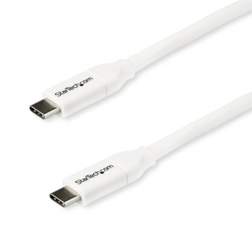 USB2.0 Type-Cｹｰﾌﾞﾙ 給電充電対応 TypeC(ｵｽ)-TypeC(ｵｽ) 2m ﾎﾜｲﾄ 1本