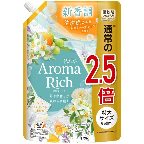 ｿﾌﾗﾝ ｱﾛﾏﾘｯﾁ ｸﾚｱ つめかえ用 特大 950mL 1ﾊﾟｯｸ画像