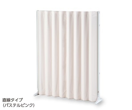 抗菌アコーディオンスクリーン 直線 パステルピンク 1500×1650画像