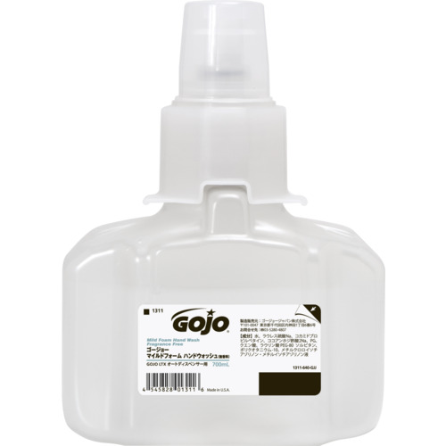 ＧＯＪＯ　ゴージョー　マイルドフォームウォッシュ（無香料）７００ｍＬ（ＬＴＸ用カートリッジ）画像
