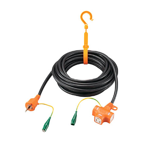 抜け止めｱｰｽ付ﾎﾟｯｷﾝﾌﾟﾗｸﾞ延長ｺｰﾄﾞ 10m 1個画像