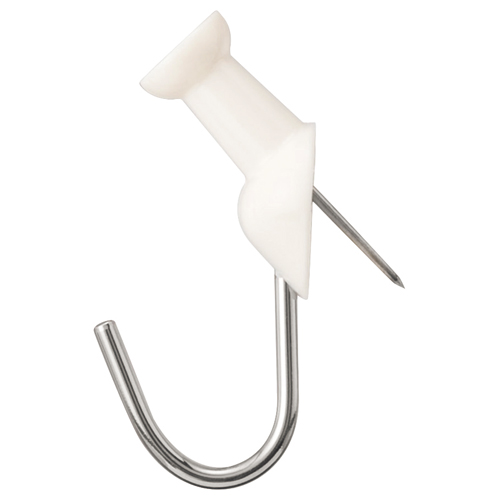 ﾀﾞﾙﾏﾎﾞｰﾄﾞﾌｯｸﾋﾟﾝ 耐荷重約2kg 白 1ﾊﾟｯｸ(3個)画像