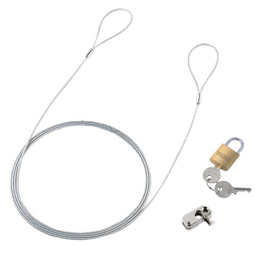 パソコンセキュリティワイヤーロック　南京錠タイプ画像