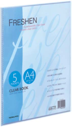 クリヤーＢフレッシェン固定式　Ａ４縦５Ｐ青１０冊画像