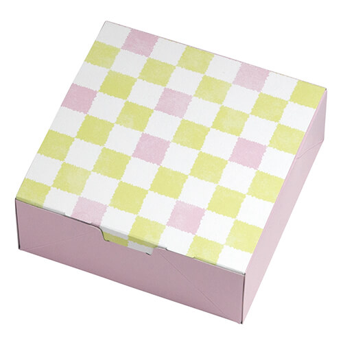 ルミアサービス箱４個　格子　わかくさ色画像