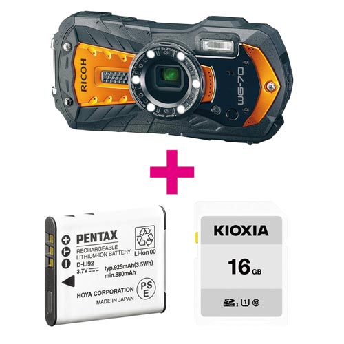 ＷＧ－７０ＯＲ＋ＳＤＨＣ１６ＧＢ＋バッテリー画像