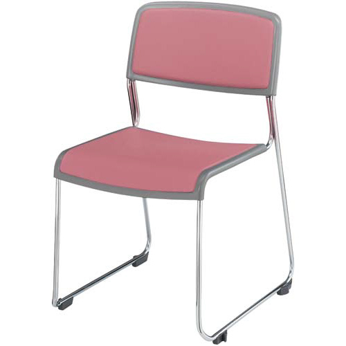 会議用イス　ＰＵレザー　ローズ　６脚セット画像