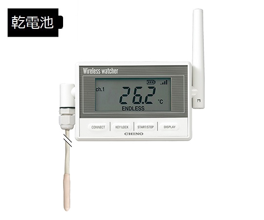 ワイヤレス ウォッチャ（監視機能付き無線ロガー）（サーミスタ外付け）1ｍ）　単3電池画像