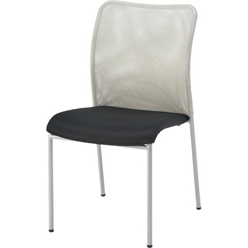 メッシュＭ用チェア　背ＧＹ座ＢＫ　４脚セット画像