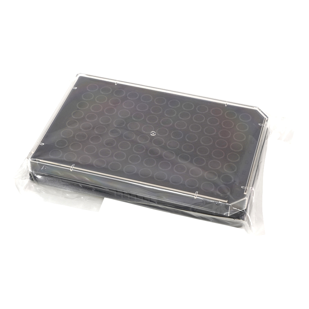 黒色マイクロプレート 平底 96well・I型 γ線滅菌済（フタ付き）1箱（1枚×50袋入）