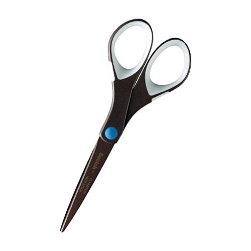 ｽｺｯﾁ ﾁﾀﾝｺｰﾄｼｻﾞｰｽﾞ ﾍﾞﾀつき防止加工 刃渡り70mm ﾌﾞﾗｳﾝ×ﾎﾜｲﾄ 1本画像