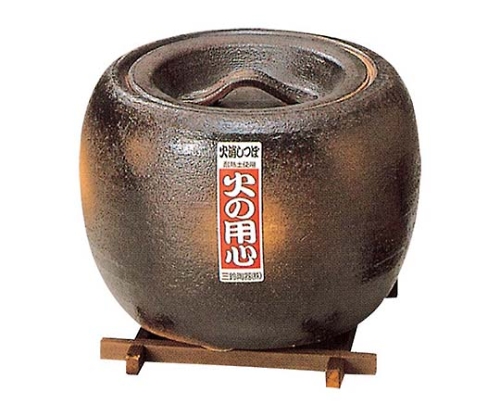 火消壷（板付）灰釉 小 01-2114 陶器製 φ175画像