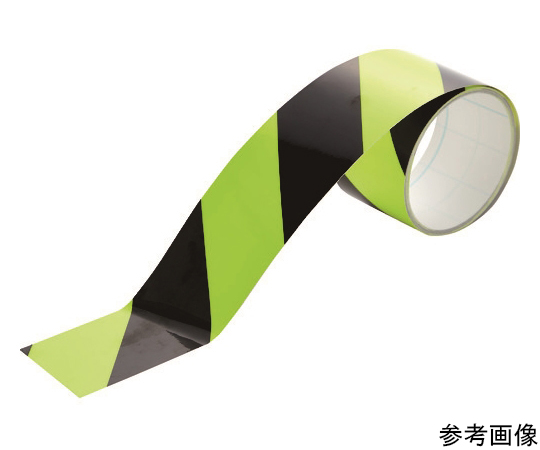 蛍光トラ柄ラインテープ50mmx10m　イエローxブラック画像