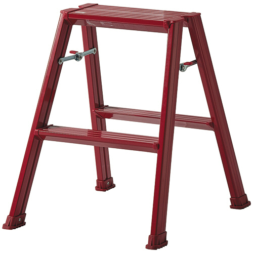 ｱﾙﾐ踏み台 2段 ﾚｯﾄﾞ 1台画像