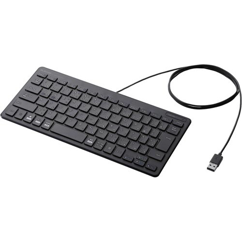有線ミニキーボード　パンタグラフ式　薄型　ブラック画像
