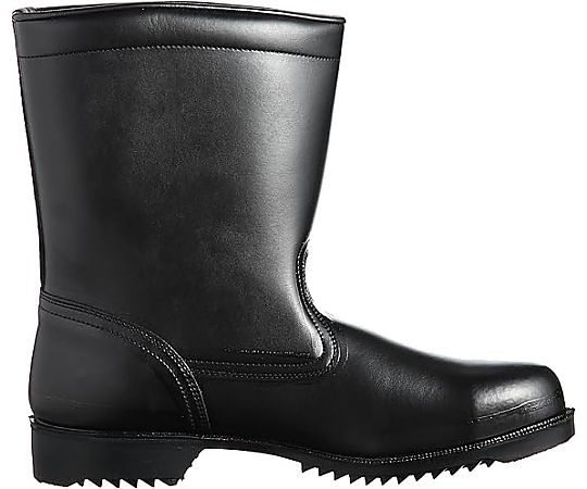 JIS規格認定 耐油・耐薬品仕様安全靴 V2400NT 耐滑 ブラック　26cm つま先部分が強化された安全靴の側面が見える状態