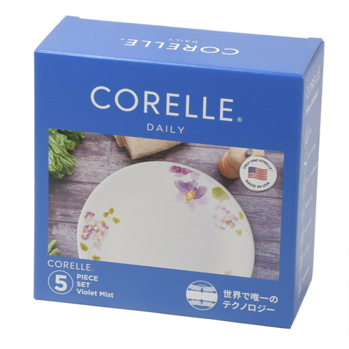 食器 5点セット CORELLE コレール バイオレットミスト 強化ガラス画像