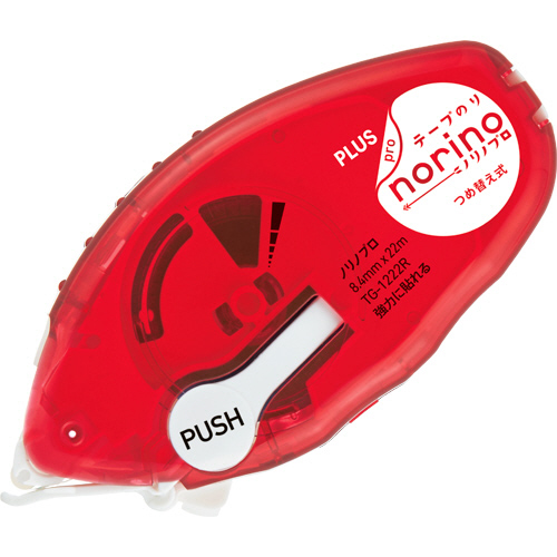 ﾃｰﾌﾟのり ﾉﾘﾉﾌﾟﾛ 強力に貼れる 本体 8.4mm×22m ﾚｯﾄﾞ 1個画像