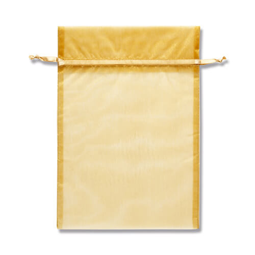 オーガンジーバッグ ＸＬ ゴールド １０枚画像