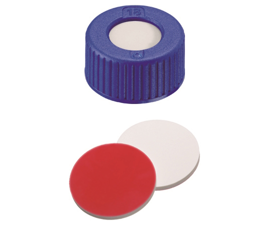 シリコン/PTFE　セプタム付キャップ　100個入