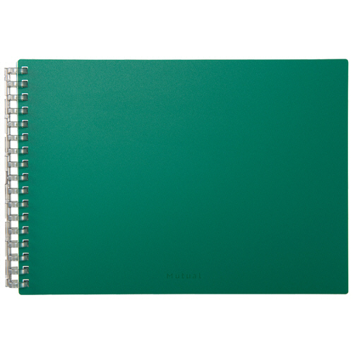 Mutual ｵｰﾌﾟﾝﾘﾝｸﾞﾉｰﾄ A5ﾖｺ 17穴 5mm方眼罫 ﾘｰﾌ50枚付属 ﾃﾞｨｰﾌﾟｸﾞﾘｰﾝ 1冊画像