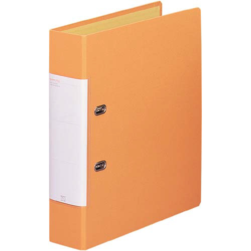 Ｄ型リングファイルくるみ貼り　Ａ４　背幅６９ｍｍ橙画像