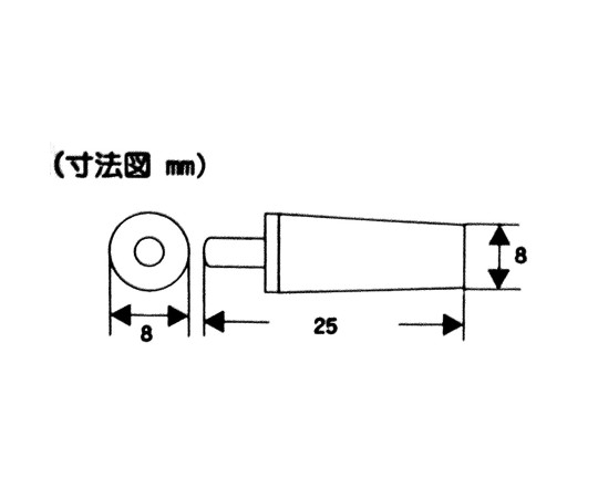 PC回転ピン　2個入 透明なパッケージに入った、金属製のピンが2個並んで見える状態。