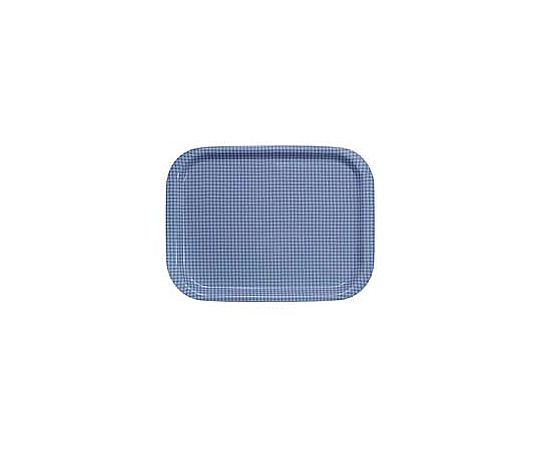 Rトレー取手なし 角(ノンスリップ加工) S チェックブルー画像