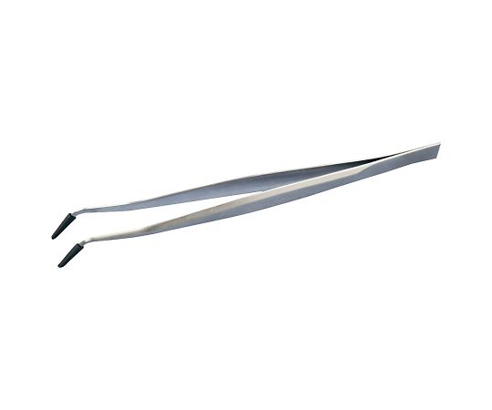 先端ゴムキャップ付ピンセット　Feather　Pick　160×10mm　先曲り画像