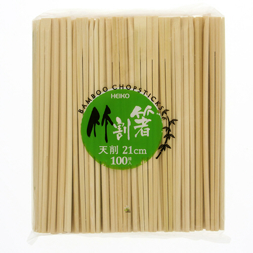 割箸 竹割箸 天削 21cm 裸 1ｾｯﾄ(3000膳:100膳×30ﾊﾟｯｸ)画像