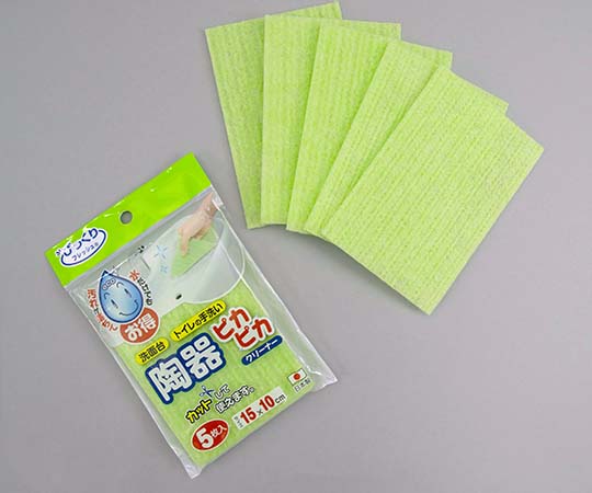 陶器ピカピカクリーナー　５枚入　グリーン画像