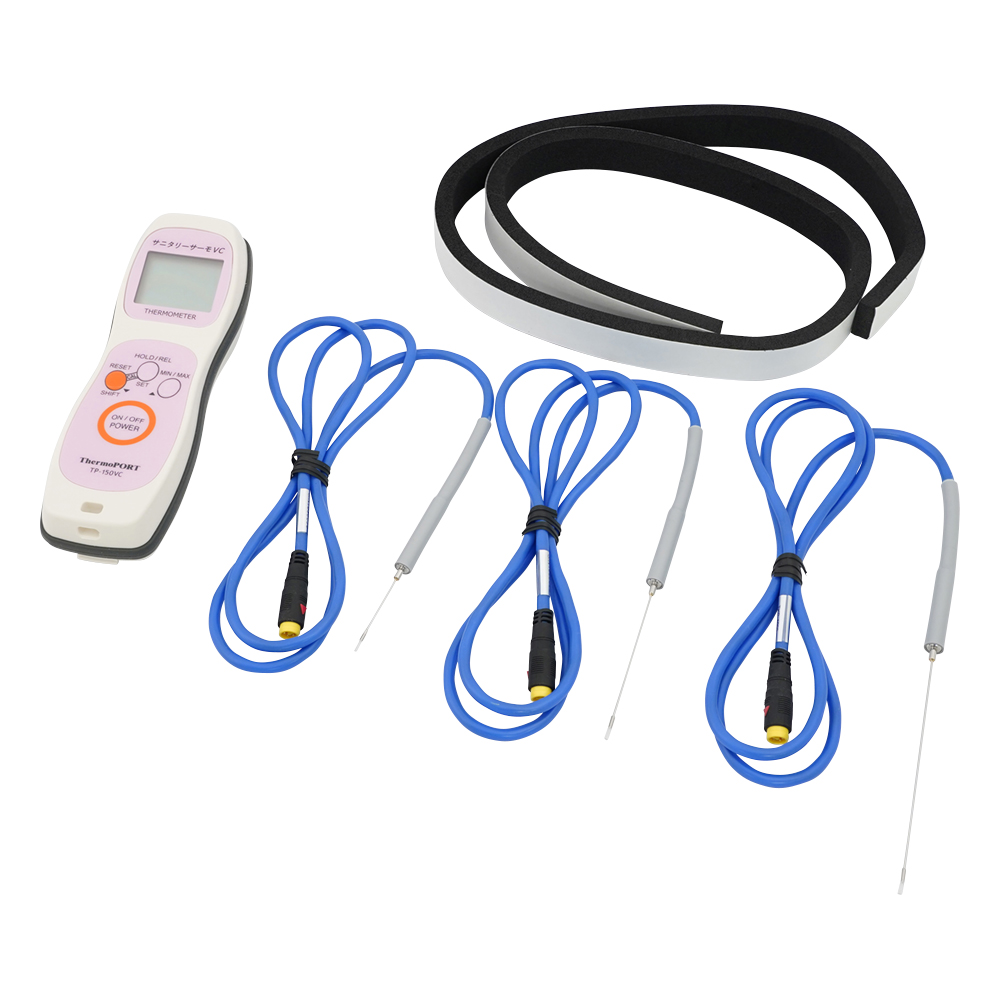 高速応答デジタル中心温度計（キャリブレーション機能付）本体+センサ3種類付画像