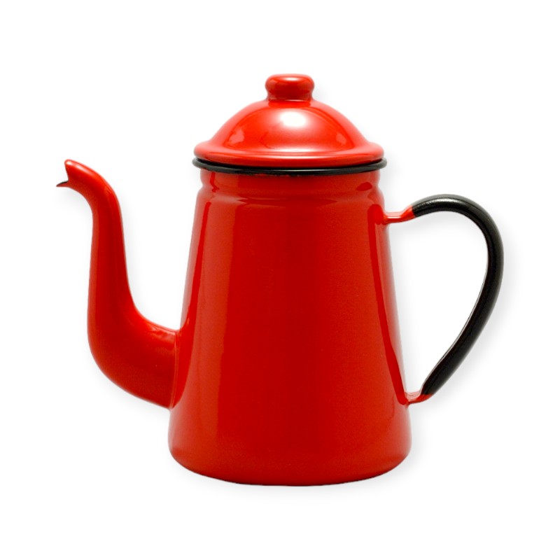 喫茶用品 野田琺瑯 コーヒーポットNo.13 レッド 1600cc画像