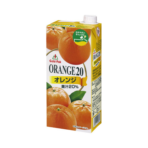 オレンジジュース２０％　１Ｌ　６本画像