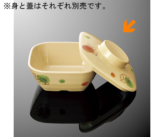 なで角小鉢 大 蓋 ドットリーフ
