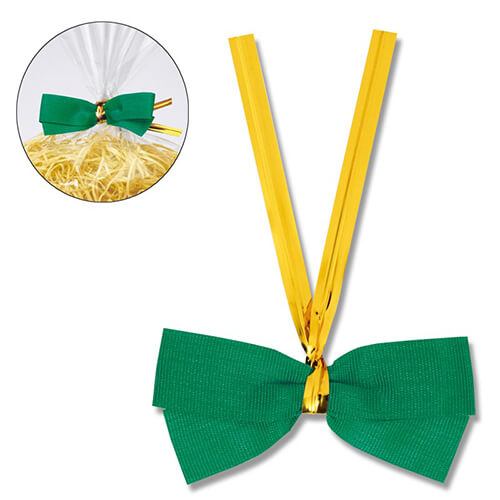 HEIKO クイックリボン 約50mm幅×60mm(リボン巾12mm) 緑 20個入画像