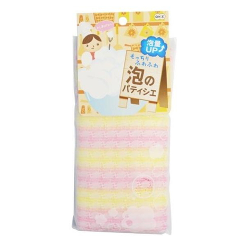 ボディタオル 泡のパティシエ ボディタオル 約20×90cm もっちり ふわふわ ピンク画像