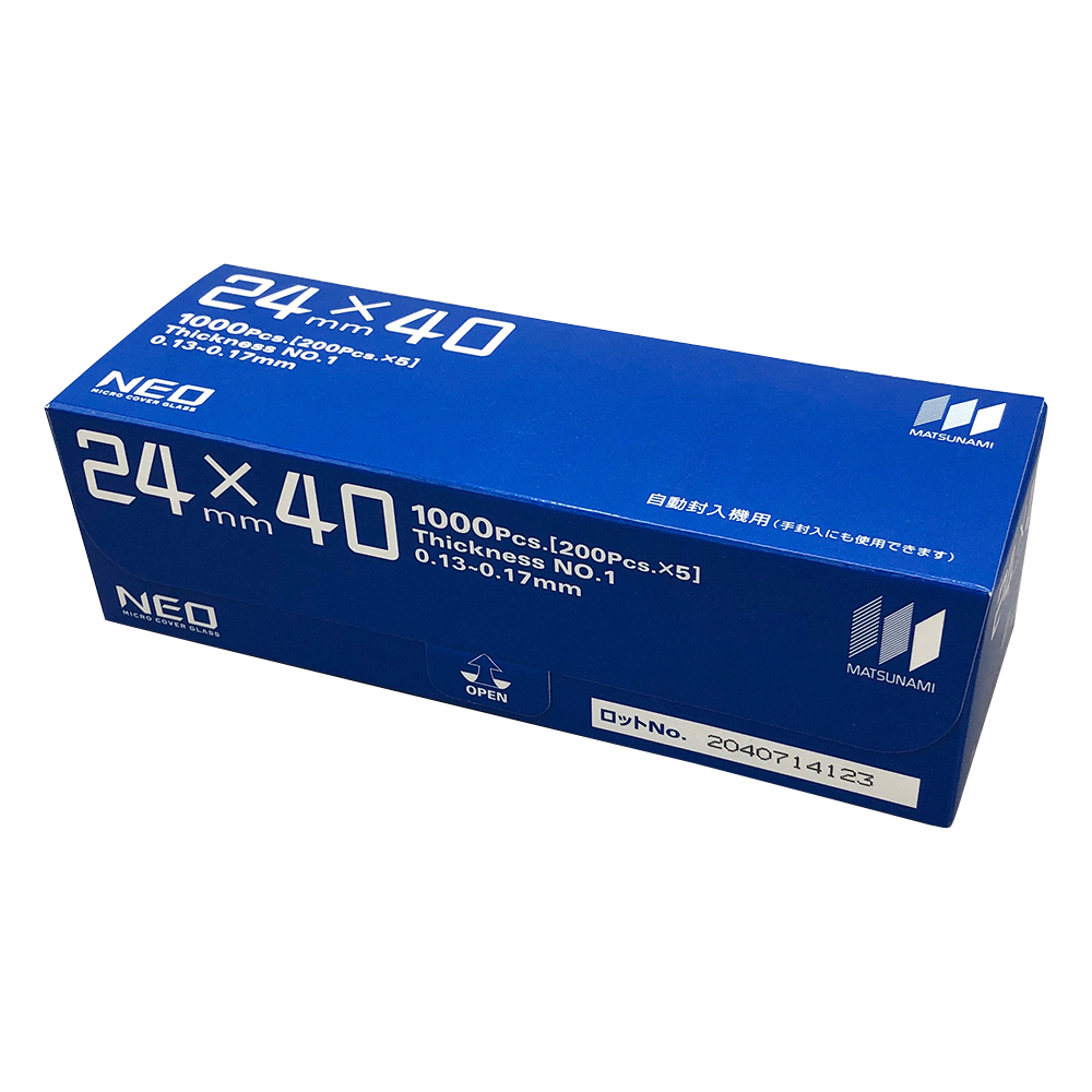 マツナミカバーグラス(No.1) 24×40mm 1000枚入画像