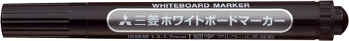 ホワイトボードマーカー　細字丸芯　黒