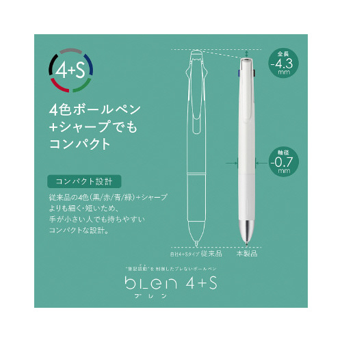 ブレン4+S 0.7 白X10 パッケージが横向きに置かれ、ラベルが見える状態