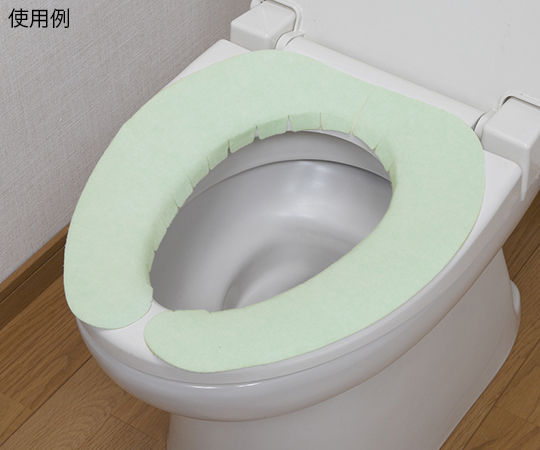 ズレな～いベンザシート無地 1組入 グリーン パッケージの上面が見える角度で撮影された、無地のシートが置かれている状態
