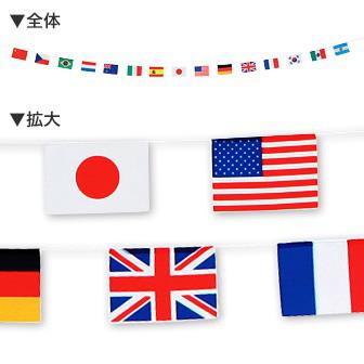 ミニ万国旗15カ国15旗（ポンジタイプ）画像