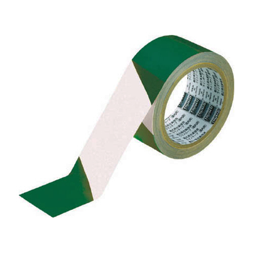 ﾄﾗﾗｲﾝﾃｰﾌﾟ 緑白 50mm×25m 1巻画像